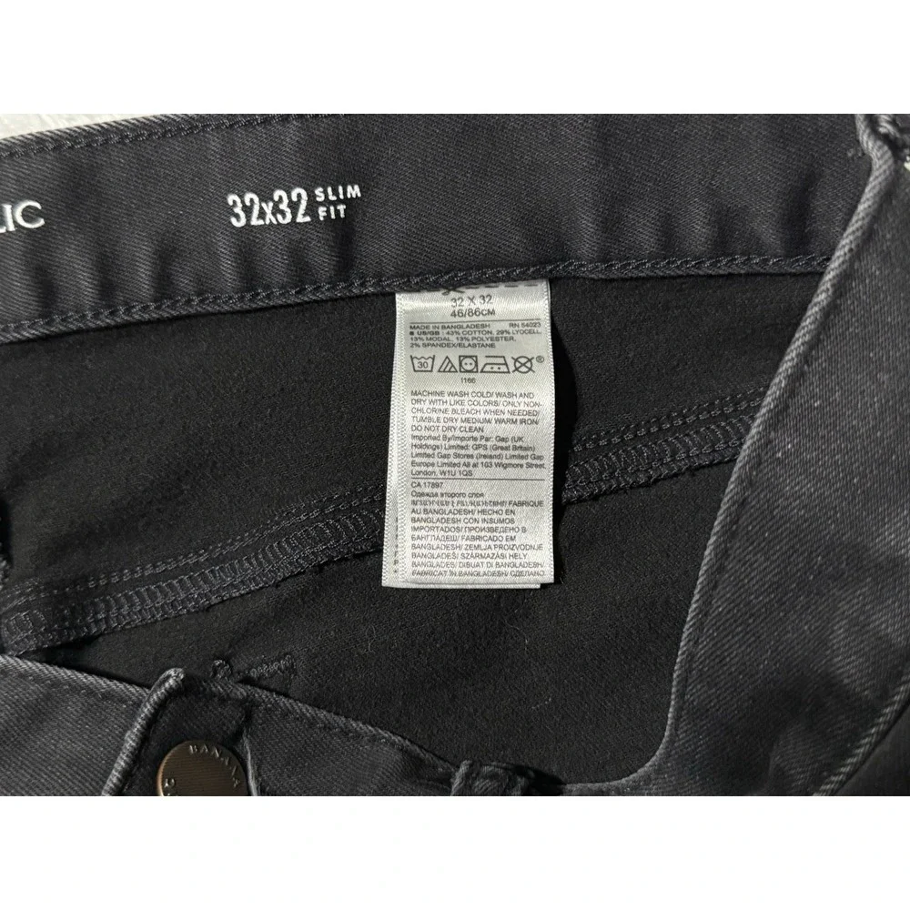 Banana Republic Traveler Jeans Mens 32x31 Black‎ Slim Tapered Stretch